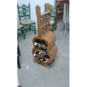 Botellero Guitarra,Barnizado .