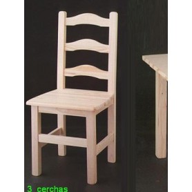 SILLA 3 CERCHAS en crudo.