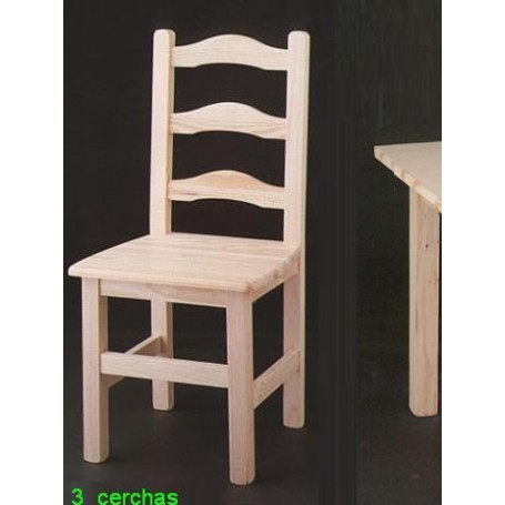 SILLA 3 CERCHAS en crudo.