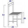 Sillita infantil DECORADA  53x28x27.